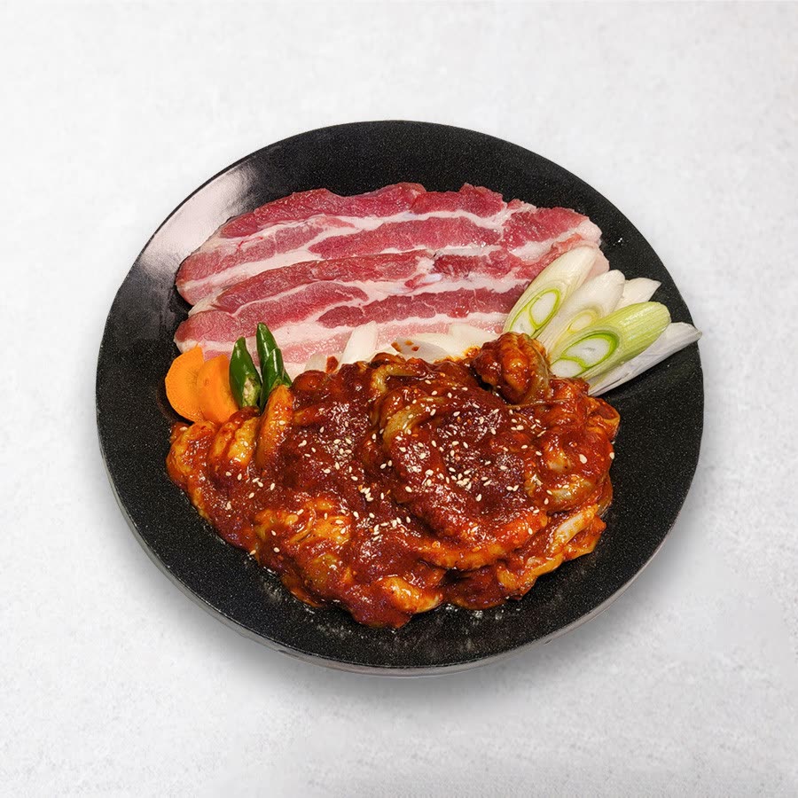 쭈삼 두루치기 Spicy Octopus & Pork Belly Duruchigi — 제주특별집 홍대점 두루치기 · Jeju Special House Hongdae Korean BBQ menu (サムギョプサル · 烤肉)