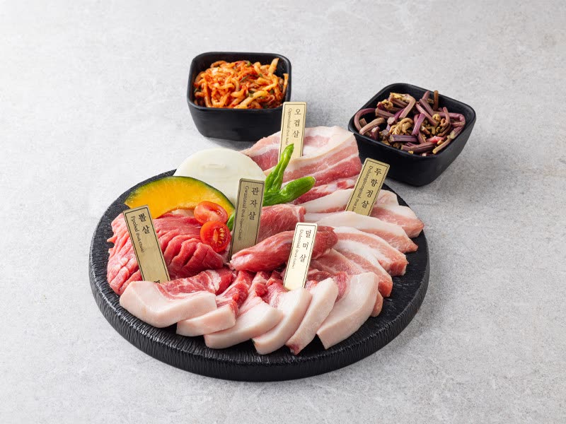 제주 특별세트 (중 / 500g) Jeju Special Set (M / 500g) — 제주특별집 홍대점 대표 메뉴 · Jeju Special House Hongdae Korean BBQ menu (サムギョプサル · 烤肉)